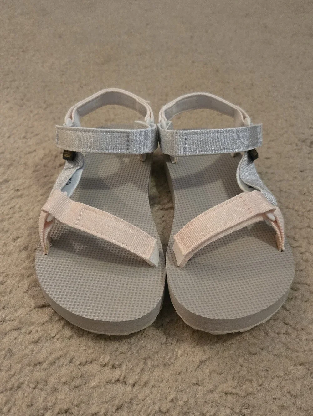 Teva Kids Sandals Light Pink and Gray Sz 5